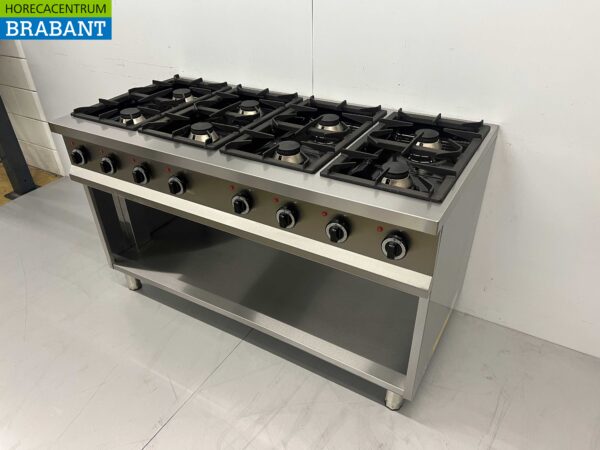Cuisinière à gaz 8 feux en acier inoxydable Série 700 146 cm 48 kW Horeca – Image 2