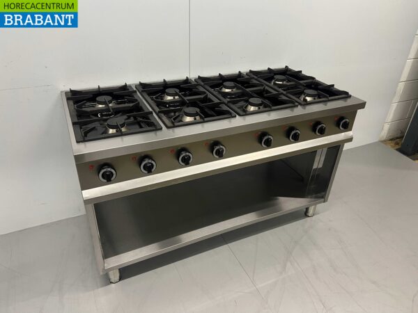 Cuisinière à gaz 8 feux en acier inoxydable Série 700 146 cm 48 kW Horeca – Image 3