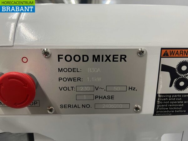 RVS HCB Planet Mixer Mixer RVS tub 30 litres 230V Boulangerie Traiteur – Image 7