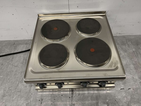 Metos Acier inoxydable Cuisinière électrique 4 brûleurs 400V 60 cm Horeca – Image 2