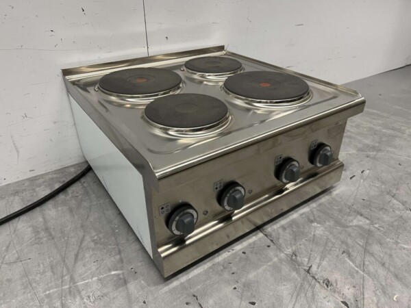 Metos Acier inoxydable Cuisinière électrique 4 brûleurs 400V 60 cm Horeca – Image 4