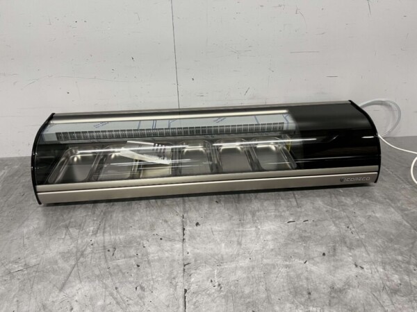 Coreco Vitrine à sushi Vitrine réfrigérée de surface 6 x 1/3 GN 140 cm 230V Horeca