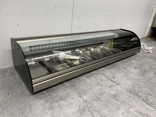 Coreco Vitrine à sushi Vitrine réfrigérée de surface 6 x 1/3 GN 140 cm 230V Horeca – Image 3