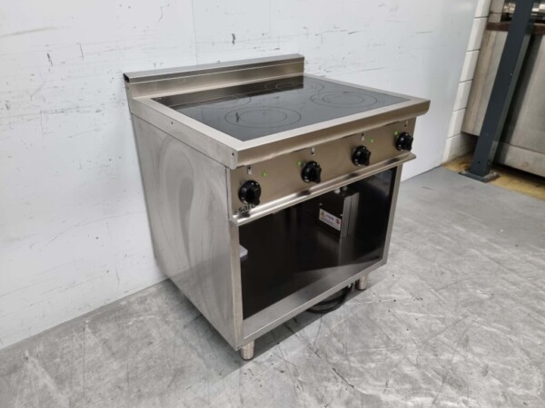 Réchaud Saro en céramique en acier inoxydable 4 brûleurs 400V 80 cm Horeca – Image 3