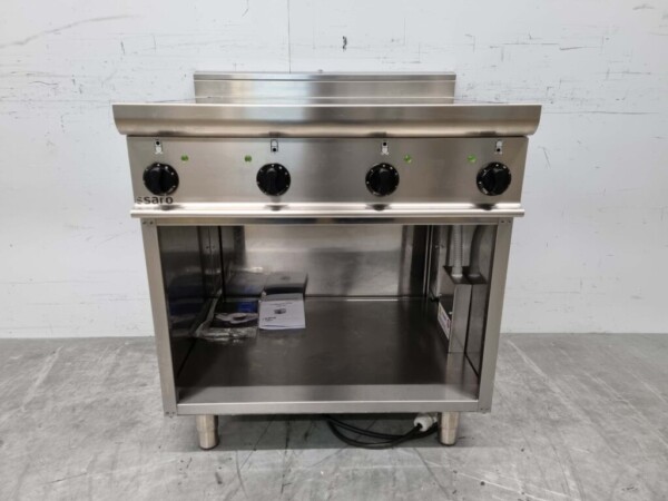 Réchaud Saro en céramique en acier inoxydable 4 brûleurs 400V 80 cm Horeca – Image 5