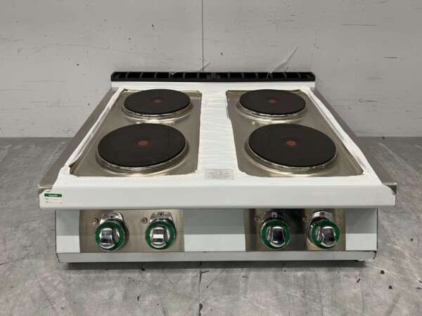 RVS RM Gastro Cuisinière électrique 4 brûleurs 400V 80 cm Horeca