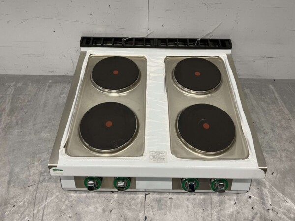 RVS RM Gastro Cuisinière électrique 4 brûleurs 400V 80 cm Horeca – Image 2