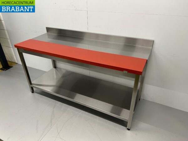 Acier inoxydable HCB Polyéthylène PE Table à découper Table de travail 180 cm Restauration Boucherie – Image 2