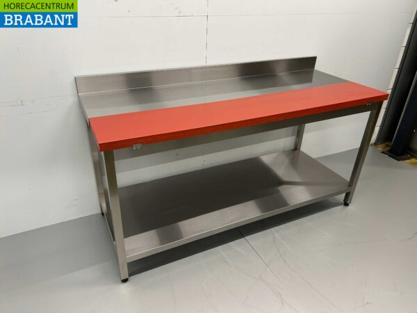 Acier inoxydable HCB Polyéthylène PE Table à découper Table de travail 180 cm Restauration Boucherie – Image 3