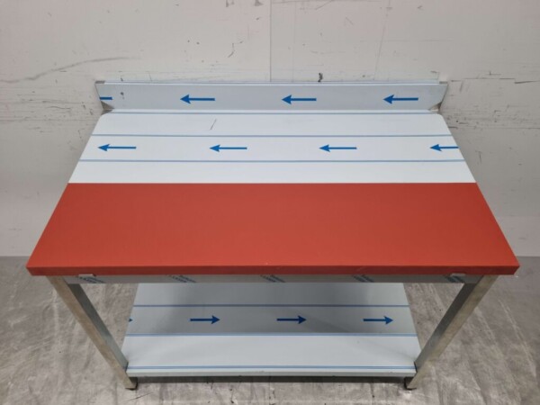 Acier inoxydable Polyéthylène PE Table à découper Table de travail 120 cm Restauration Boucherie – Image 5