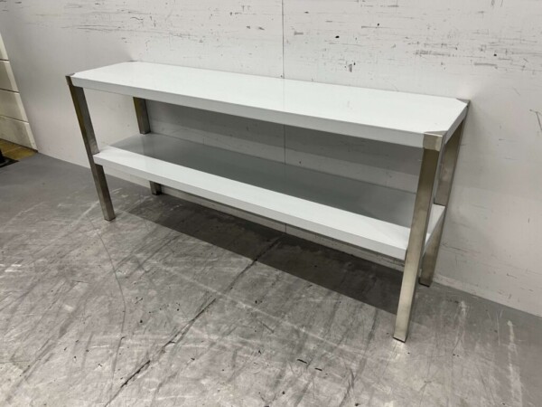 Pont d'étagère double en acier inoxydable 150 x 35 x 70 cm Restauration – Image 2