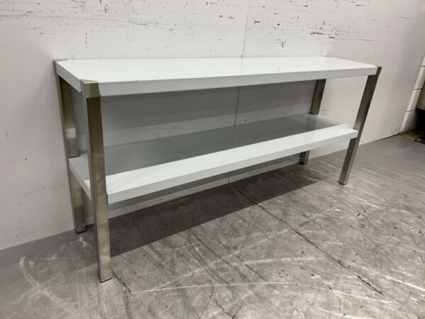 Pont d'étagère double en acier inoxydable 150 x 35 x 70 cm Restauration – Image 3
