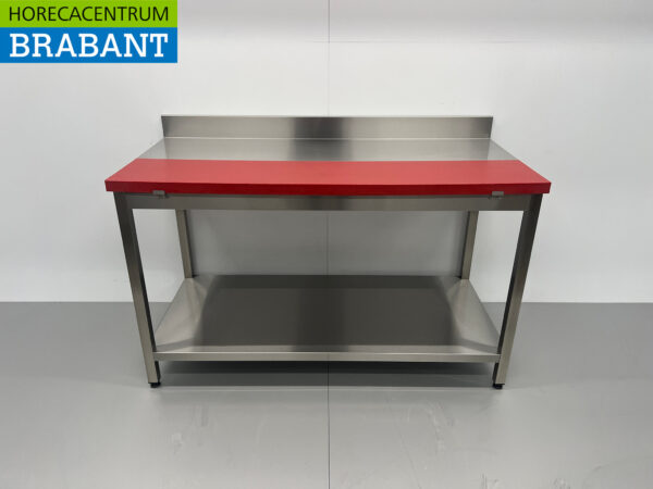 Table de découpe en acier inoxydable Polyéthylène PE Table de travail 150 cm Restauration Boucherie