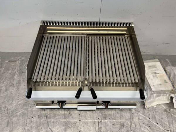 Gril en acier inoxydable Giga Lava stone grill 80 cm Gas Catering – Image 2