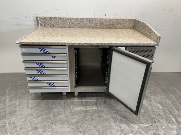 Acier inoxydable GGG Table à pizza Table à pizza 1 porte 151,5 cm 230V Horeca – Image 4