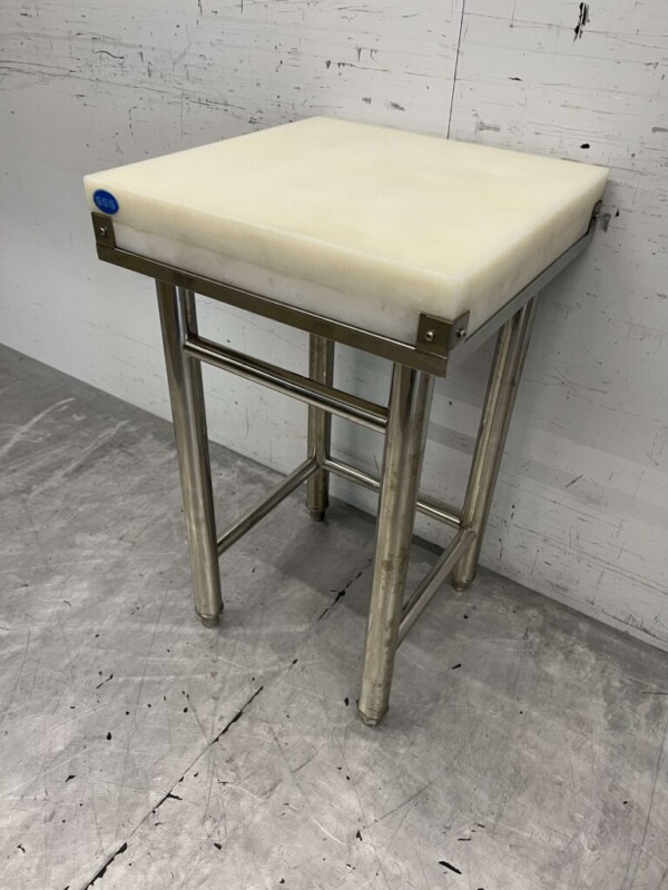 Acier inoxydable GGG Polyéthylène PE Bloc à hacher 50 x 50 cm Restauration Boucherie – Image 2