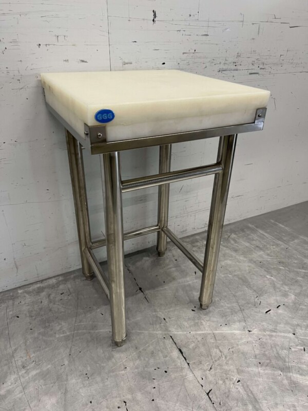 Acier inoxydable GGG Polyéthylène PE Bloc à hacher 50 x 50 cm Restauration Boucherie – Image 3