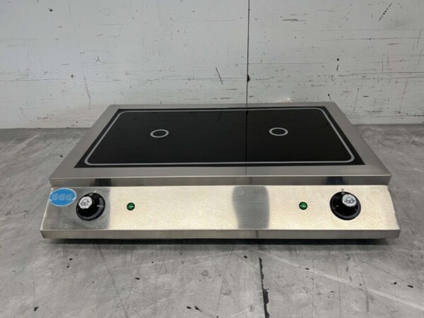 Acier inoxydable GGG Plaque de cuisson double en céramique 230V Horeca