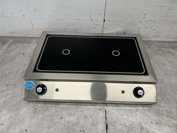 Acier inoxydable GGG Plaque de cuisson double en céramique 230V Horeca – Image 2