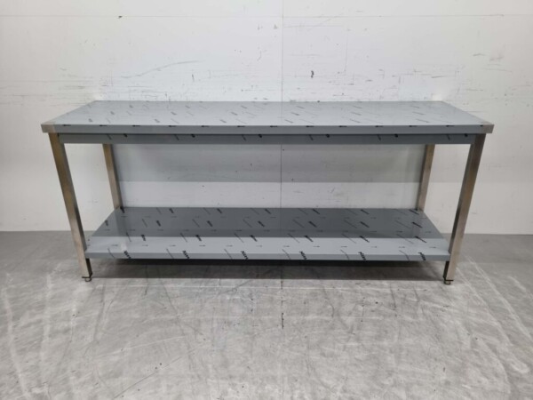 Table de travail en acier inoxydable Premium-line 200 x 60 x 85 cm Restauration