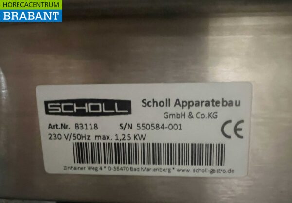 Étagère Scholl en acier inoxydable avec double lampe de buffet Lampe chauffante 230V Restauration – Image 5