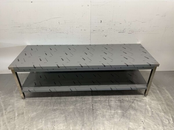 Table de travail en acier inoxydable Premium-line 200 x 70 x 60 cm Restauration – Image 2