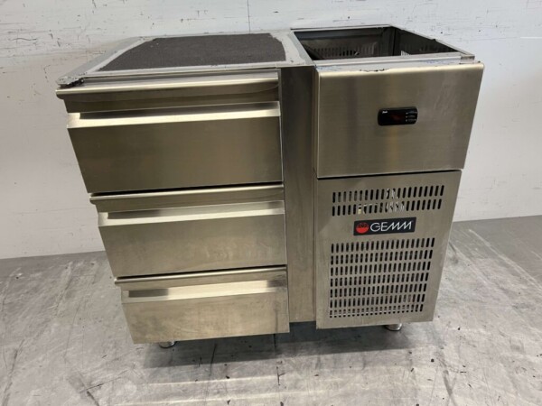 Gemm Chiller en acier inoxydable 3 tiroirs 90 cm 230V Horeca
