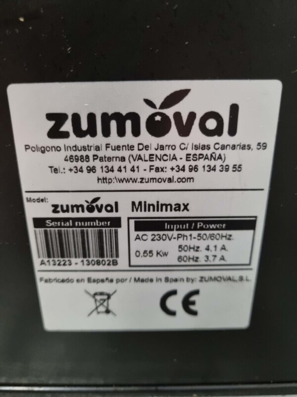 Zumoval Minimax presse-orange presse-agrumes 230V Restauration – Image 6