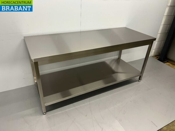 Table de travail HCB en acier inoxydable Basic-line 180 x 70 x 85 cm Restauration – Image 3