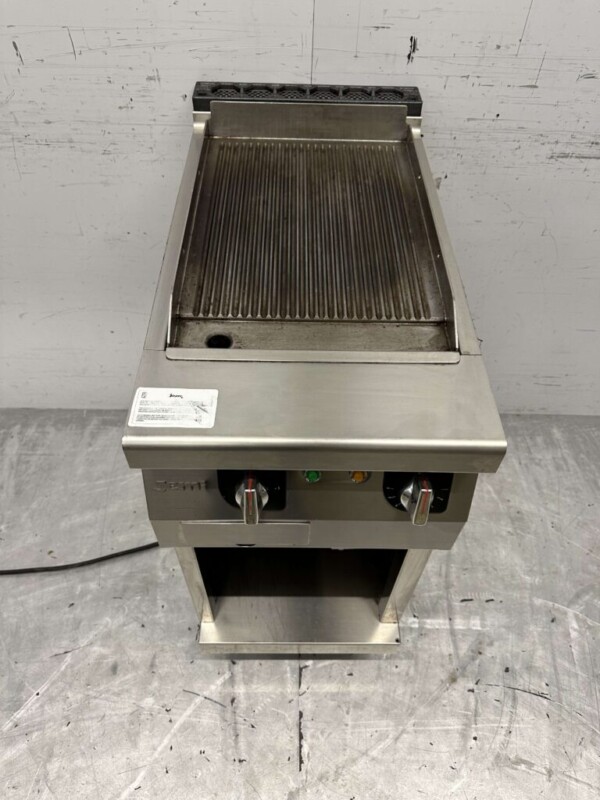 Plaque Jemi Grill en acier inoxydable Planche à griller nervurée 40 cm 400V Horeca – Image 4