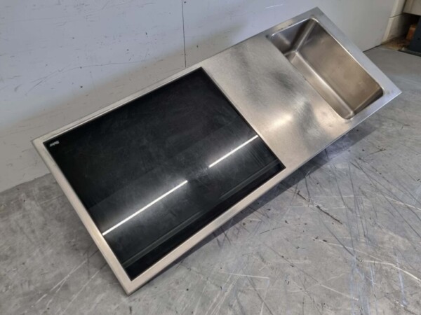 Plaque chauffante Rieber en acier inoxydable avec bain marie 1/1 GN 230V 144 cm Horeca – Image 3
