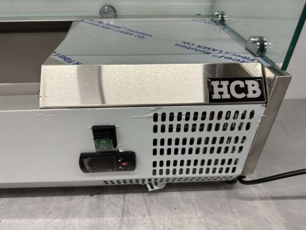 Vitrine de comptoir en acier inoxydable Countertop chiller saladière 9 x 1/4 GN 180 cm Horeca – Image 4