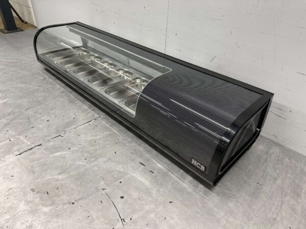 HCB Vitrine à sushi Vitrine à tapas 6 x 1/3 GN 152,5 cm 230V Horeca – Image 2