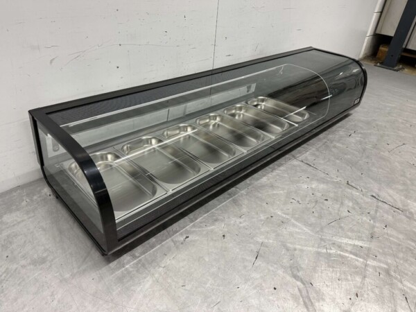 HCB Vitrine à sushi Vitrine à tapas 6 x 1/3 GN 152,5 cm 230V Horeca – Image 3