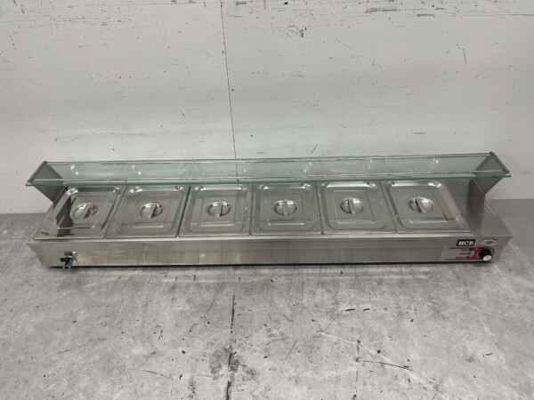 Bain marie en acier inoxydable 6 x 1/2 GN 175 cm 230V Horeca