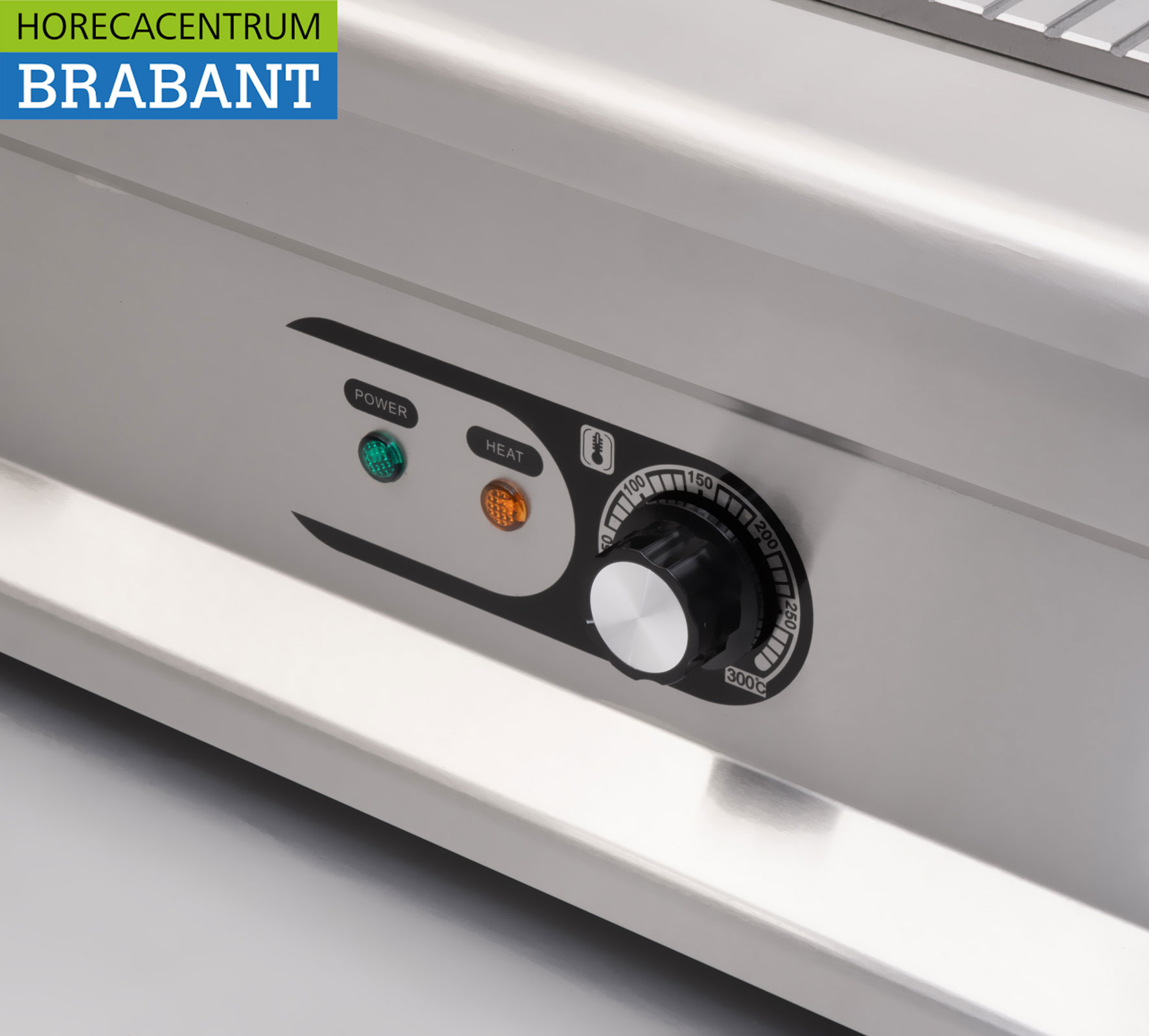 Plaque de cuisson HCB en acier inoxydable Plaque de cuisson 1/2 Plaque de cuisson cannelée 100 cm 400V Horeca – Image 5