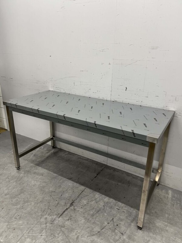 Table de travail en acier inoxydable Premium-line 160 x 70 x 85 cm Restauration – Image 2