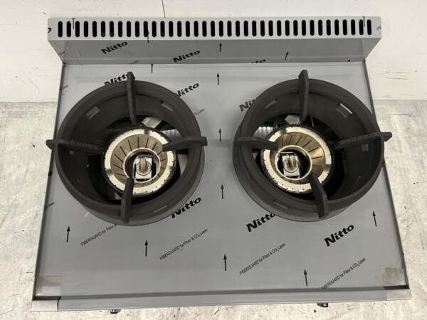 Table wok en acier inoxydable wok cooker 650 Series 2 brûleurs 65 cm Gas Horeca – Image 4