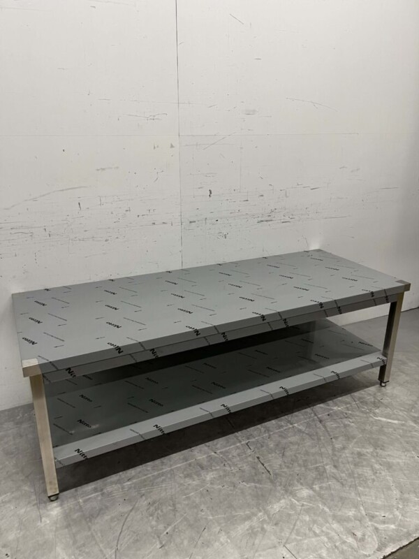 Table de travail en acier inoxydable Premium-line 180 x 70 x 60 cm Restauration – Image 3