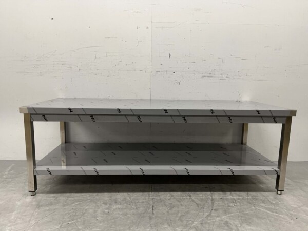 Table de travail en acier inoxydable Premium-line 180 x 70 x 60 cm Restauration – Image 4