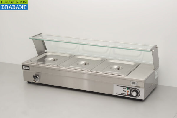 HCB RVS Bain marie 3 x 1/2 GN 95 cm 230V Horeca – Image 2