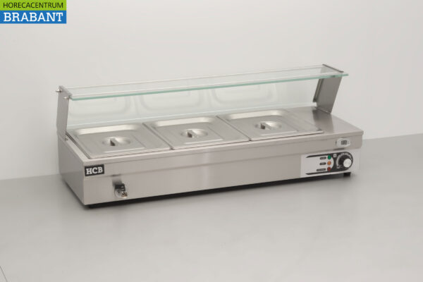 HCB RVS Bain marie 3 x 1/2 GN 95 cm 230V Horeca – Image 3