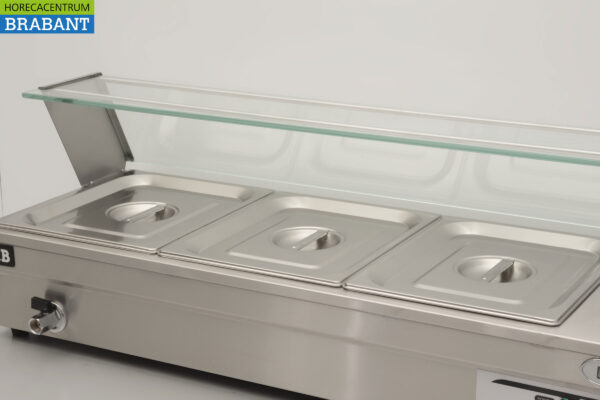 HCB RVS Bain marie 3 x 1/2 GN 95 cm 230V Horeca – Image 4