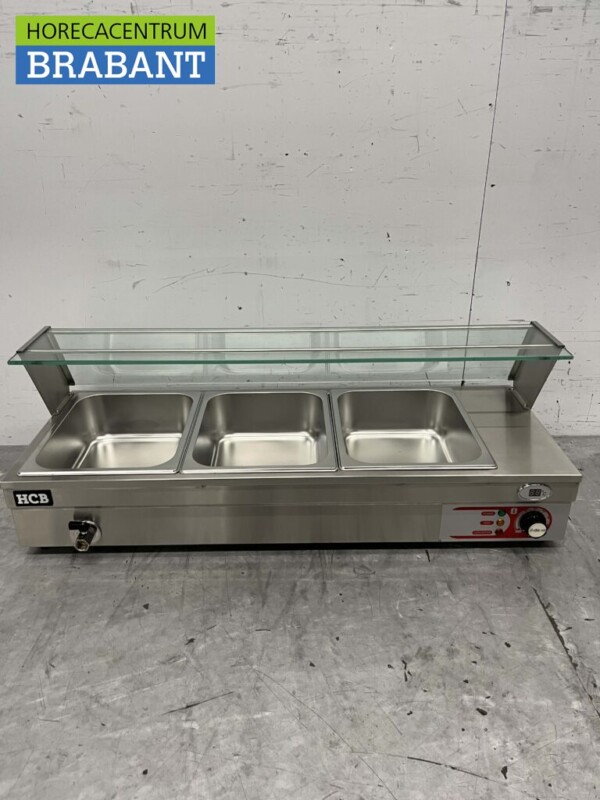 Bain marie en acier inoxydable 3 x 1/2 GN 95 cm 230V Horeca – Image 4