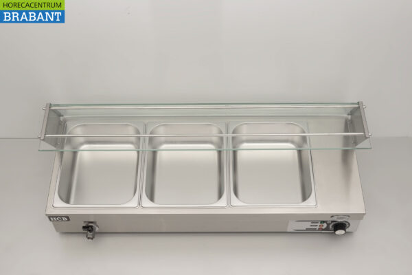 HCB RVS Bain marie 3 x 1/2 GN 95 cm 230V Horeca – Image 6