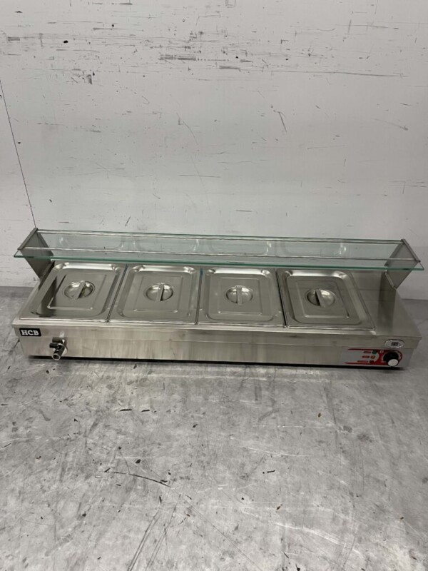 Bain marie en acier inoxydable 4 x 1/2 GN 122 cm 230V Horeca – Image 5