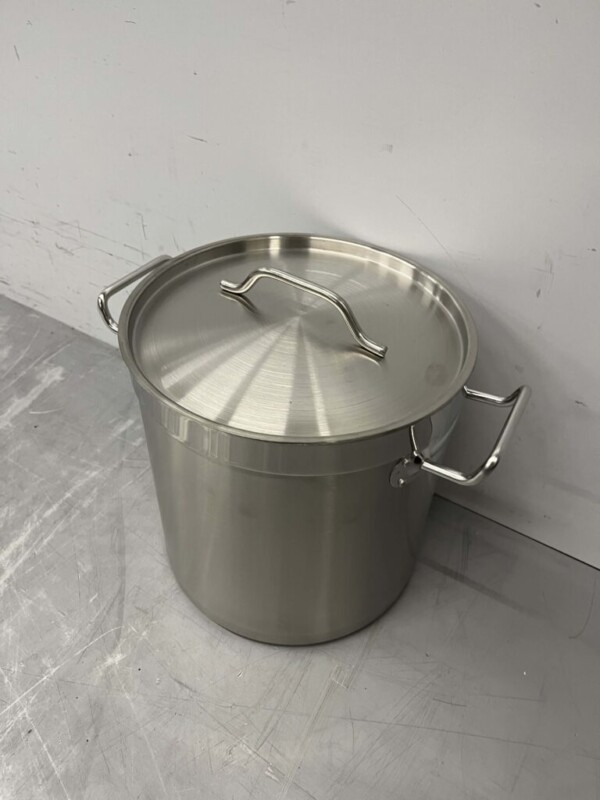 Acier inoxydable Poêle à soupe Poêle de cuisson Induction 26 x 26 cm 12 litres Restauration – Image 2