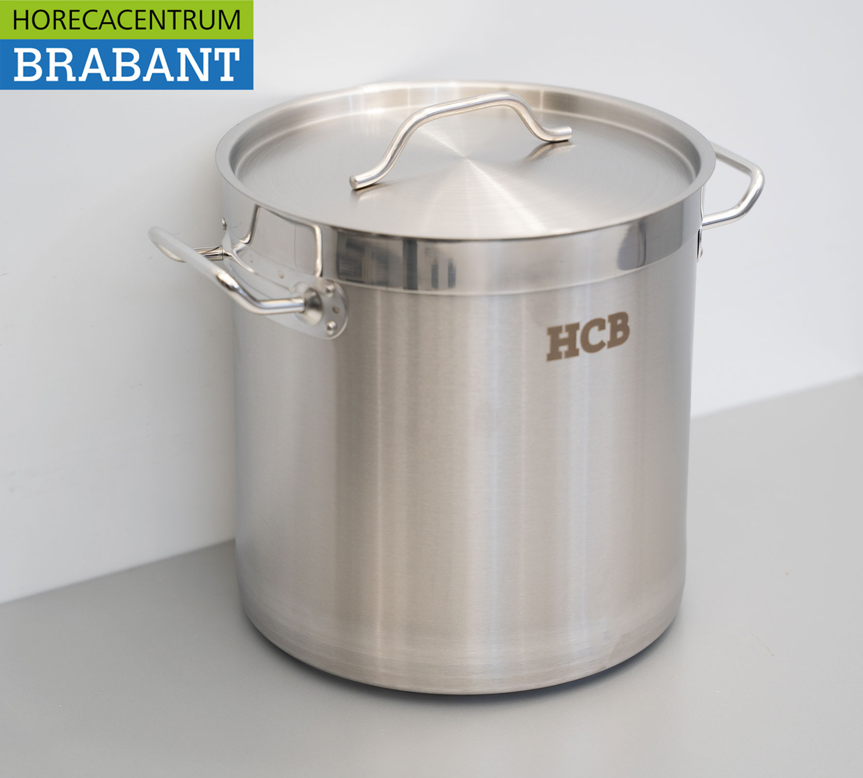 HCB Acier inoxydable Soup Pan Cooking Pan Induction 26 x 26 cm 12 litres Horeca – Image 3