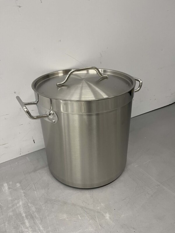 Acier inoxydable Poêle à soupe Poêle de cuisson Induction 26 x 26 cm 12 litres Restauration – Image 3
