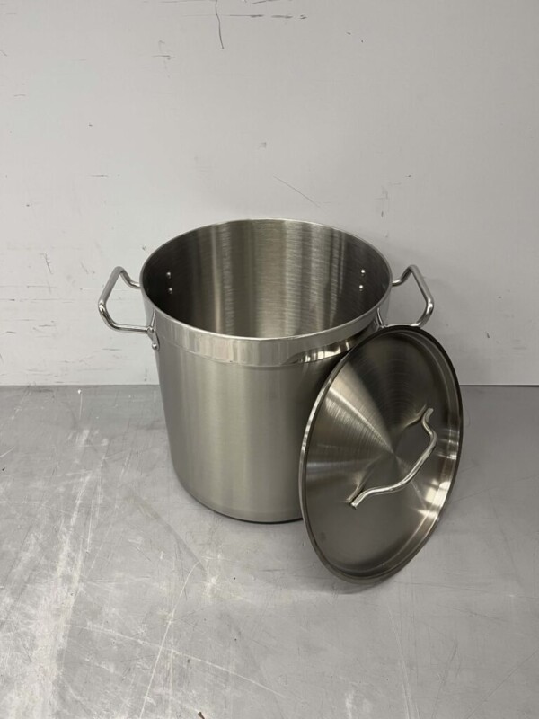 Acier inoxydable Poêle à soupe Poêle de cuisson Induction 26 x 26 cm 12 litres Restauration – Image 4